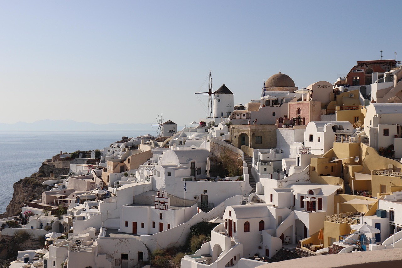 Widok na Santorini